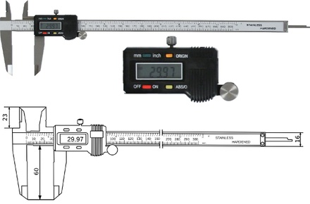 HOLEX Digitaler Messschieber ABS 300 mm