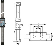 Digitaler Anbaumessschieber (vertikal)   800 mm 