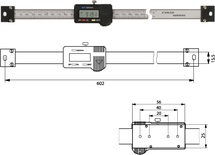 Digitaler Anbaumessschieber (horizontal)   400 mm