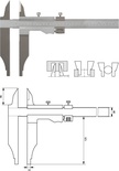 Werkstattmessschieber  500 mm, Form B, Nonius 0,02 mm, Monoblock