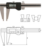 Werkstattmessschieber 1500 mm digital, Messschenkel 150 mm