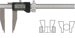 Werkstattmessschieber digital 500 mm / 150 mm Messschenkel, Form E