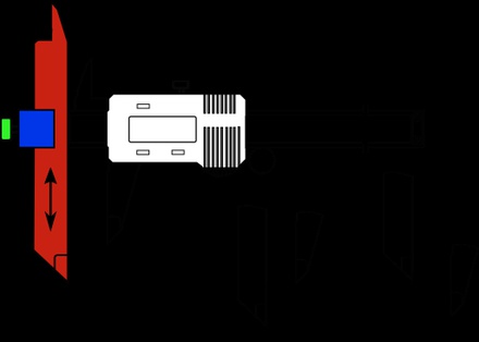 Digitaler Messschieber mit verschiebbarem Messschenkel für die Stufenmessung 150 mm