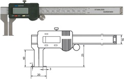 Digitaler Innennuten-Messschieber 20-170 mm / 40 mm