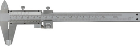 Messschieber  150 mm mit Feinverstellung, 0,02 mm Nonius