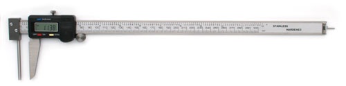 Digital Messschreiber für Rohr- und Wandstärken, stiftförmiger Amboss 300 mm
