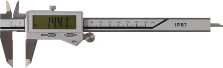 Messschieber 150 mm digital IP67 strahlwassergeschützt, Lithium-Batterie