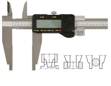 Werkstattmessschieber 1500 mm digital, Form D