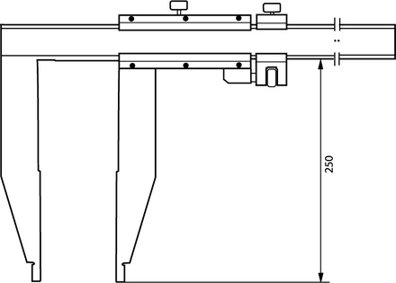 Messschieber 2000 mm / 250 mm Messschenkel, Form E   ! B-WARE !