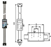 Digitaler Anbaumessschieber (vertikal) 1000 mm