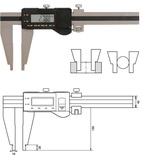 Werkstattmessschieber 2000 mm digital, Messschenkel 200 mm