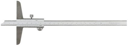 Tiefenmessschieber 200 mm / 100 mm Brücke, Monoblock, Nonius 0,05 mm
