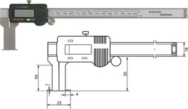 Digitaler Innennuten-Messschieber 25-225 mm / 50 mm