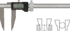 Werkstattmessschieber digital  500 mm / 250 mm Messschenkel, Form E
